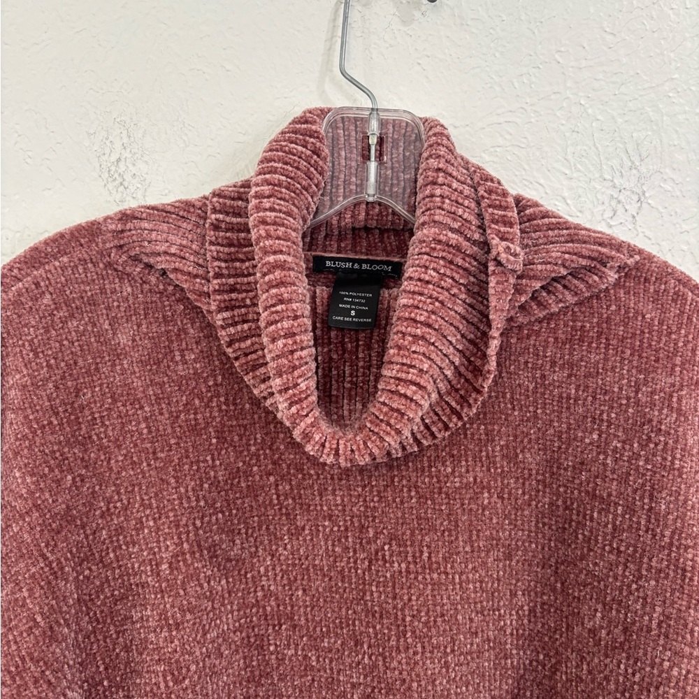 Blush & Bloom Pink Crop Velour Sweater - Picture 2 of 7